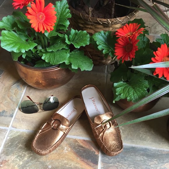 J. Renee Bronze Metallic Leather Mule/Slide (NEW) - Picture 5 of 15